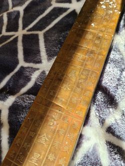 Antique Copper Made Luck Feng Shui Luban Ruler Calculator Tape for Construction/Carpenter/Woodwork/Measurement