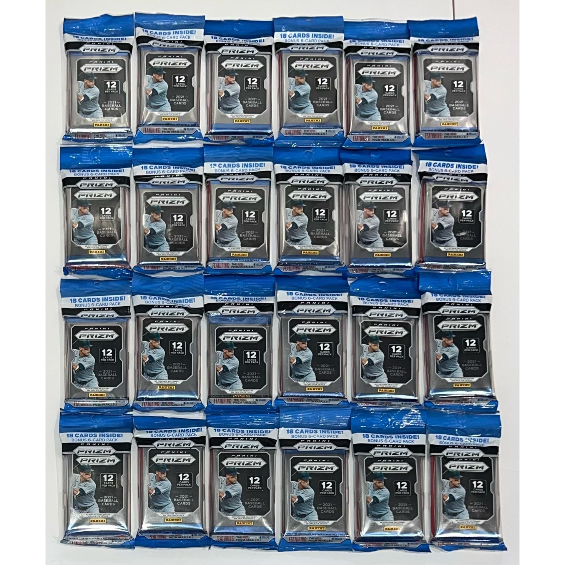 2021 Panini Prizm Baseball Cello Packs MLB Cards Value Packs Fat Pack