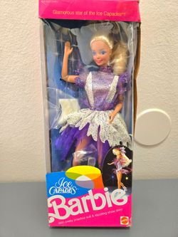 Vintage 1990 Mattel Ice Capades Barbie Doll #9847 Damaged Box