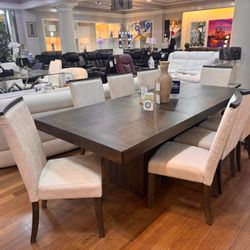 Sand Dining Table + 8 Chair Set 🔥 Same Day Delivery 🔥