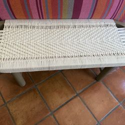 NEW Teak Woven Bench