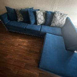 Blue Living Room Couch . 