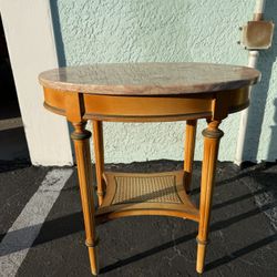 Vintage Marble Top Accent / Side Table