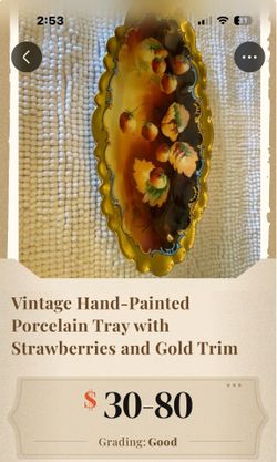 Vintage hand painted plate