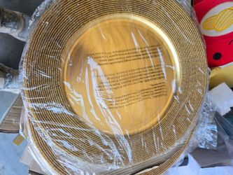 8 pack gold plates party home  decor  new