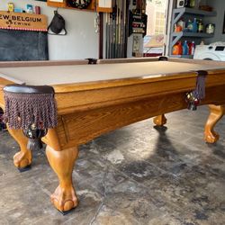 Pool Table 8ft ( Free Delivery & Set Up & New Color Felt Of Your Choice