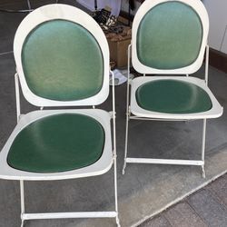 Two Sturdy Folding Chairs