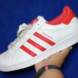 Adidas Superstar White Vivid Red 