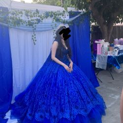 Royal Blue  Quinceañera Dress 