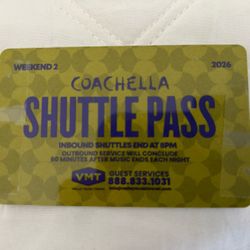 Coachella Weekend 2 Shuttle Pass