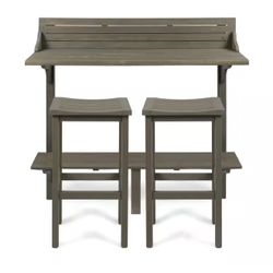 3-Piece Outdoor Patio Balcony Table
