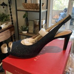 NEW! Kelly & Katie - Glitter Denim Heels - Size 9M