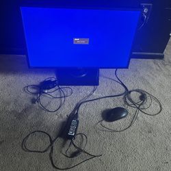 Asus VG245 Monitor w/ Logitech Webcam And Mouse