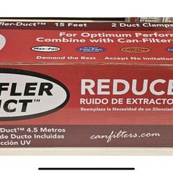 4" X 15' Muffler Duct Can-Filter Max-Duct Can Fan Ducting 4 Inch X 15 Feet NEW!