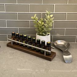 Hand Crafted Countertop Shelf Organizer great for Essential Oils. Modern. Rustic. Industrial. Farmhouse.