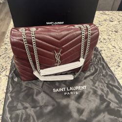 Authentic Saint Laurent Loulou bag- Burgundy 