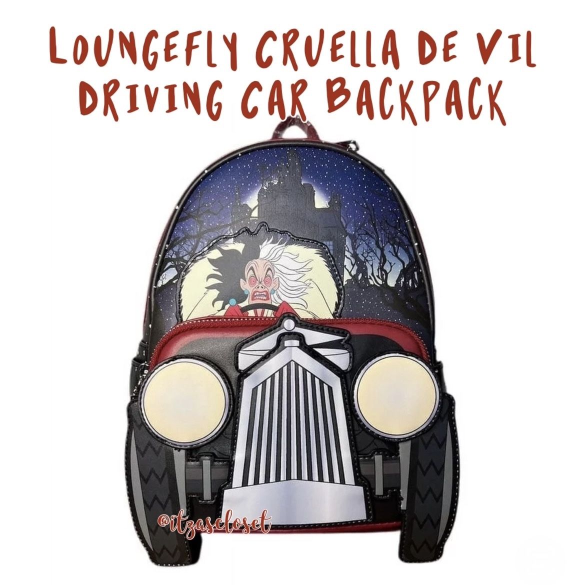 Loungefly Disney Cruella De Ville Driving Car Mini Backpack NWT 101  Dalmatians - www.emaralddelhi.in