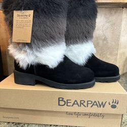 Women’s BEAR PAW Winter Suede And Faux Fur NEW 