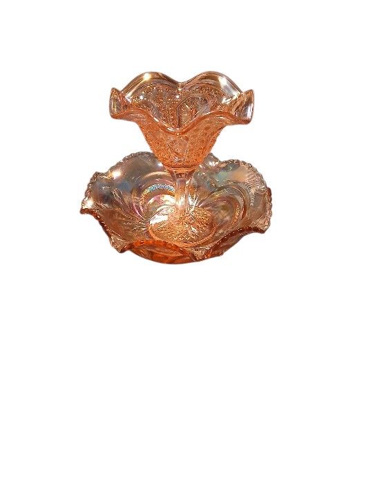 2 piece set Carnival Glass $60 for both