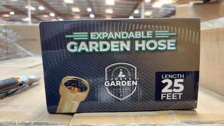 Joeys Garden 25 Foot Expandable Garden Hose with nozzle