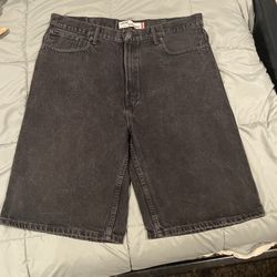 Vintage Levi Black Jorts; W36-38