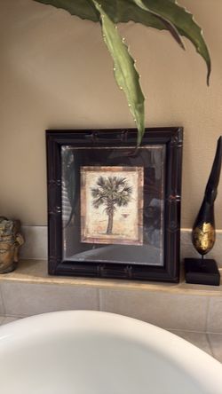 Palm tree, picture, in frame