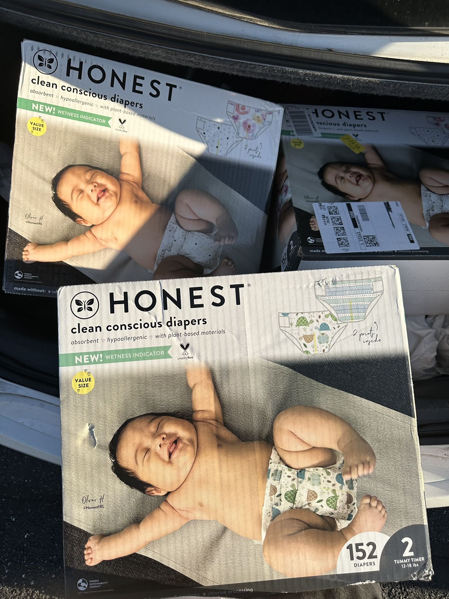 Honest & Pampers Brand Diapers Size 2 