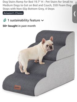 Dog Stairs Ramp for Bed 19.7" H - Pet Stairs for Small to Medium Dogs