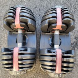 Pair Of Bowflex Dumbbells 52.5 Lbs 