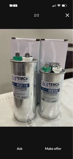 New dual run  AC capacitor  45/5 uf 35/5 uf 370/440 V Round shape
