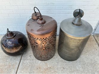 3 Large Light Fixtures and lifetime supply of bulbs