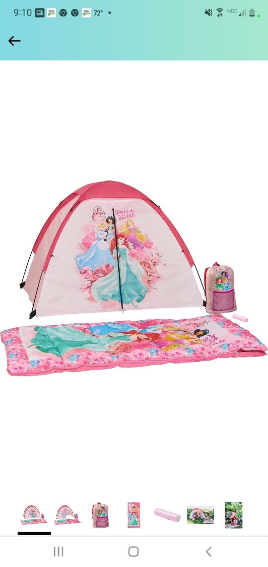 New* Disney Princess 4 Piece Camp Set