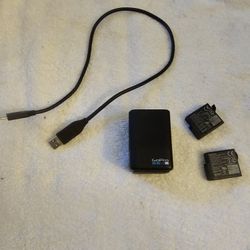 Gopro Hero Dual Charger And Two Batteries