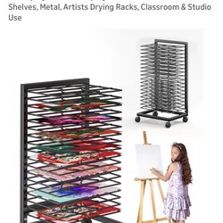 ABOUTOOL new art drying rack W 18 removable shelves/wheels