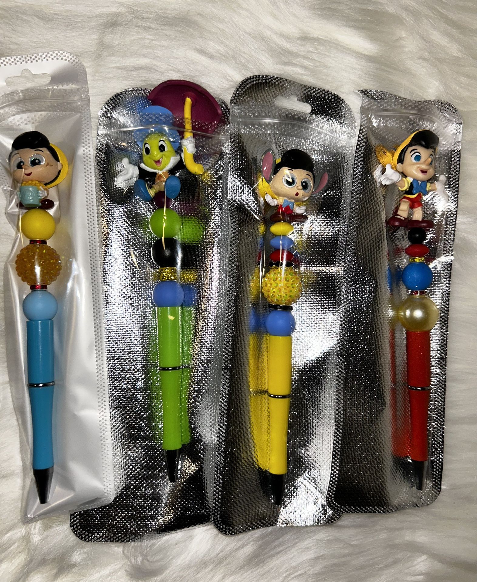 Pinocchio Monster Inc Inspired Doorable Beaded Pens