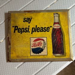 Vintage Say Pepsi, Please Sign