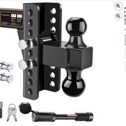 Adjustable Trailer Hitch -Drop Hitch-Tow Hitch with 2 inch Ball Hitches for Trucks, 20,000 LBS GTW, Trailer Hit