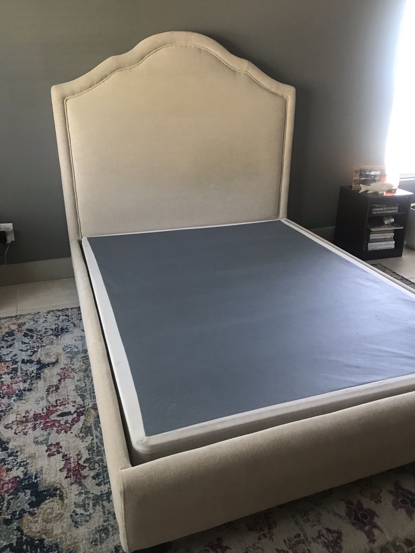 Upholster Queen Bed Frame and Box Spring