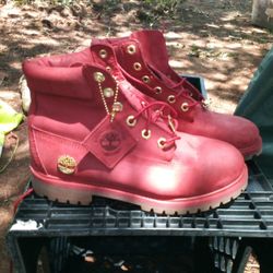 Red And Gold Timberland 