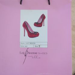 Red 5" Glitter Pump Size 7 Shoes Brand New 
