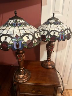 Pair of Tiffany Style Lamps