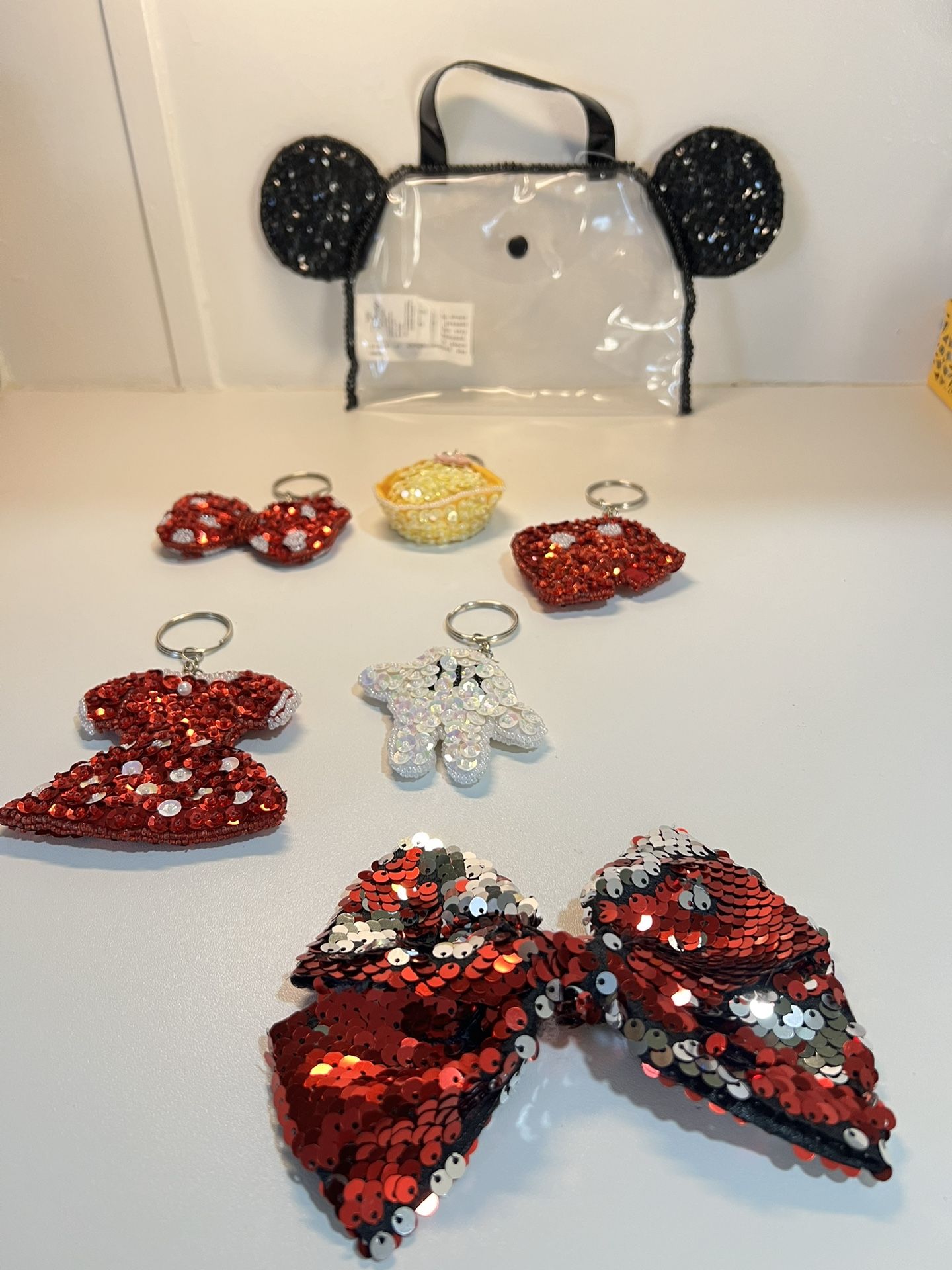 Disney Minnie and Mickey Mouse Keychain 7 pieces