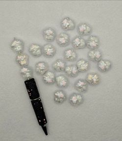 Cupcake Shape w/ clouds Acrylic Beads