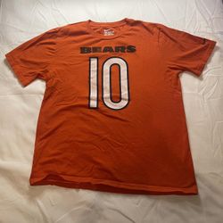 Nike Chicago Bears Jersey T-Shirt Mitch Trubisky #10 Orange Youth XL