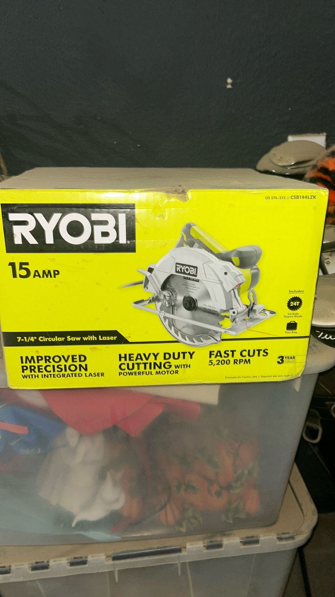 Ryobi 7-1/4 Circular Saw With Laser 15amp