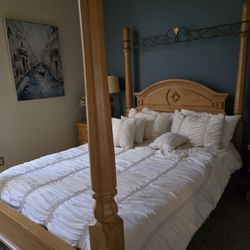 bed frame + side table