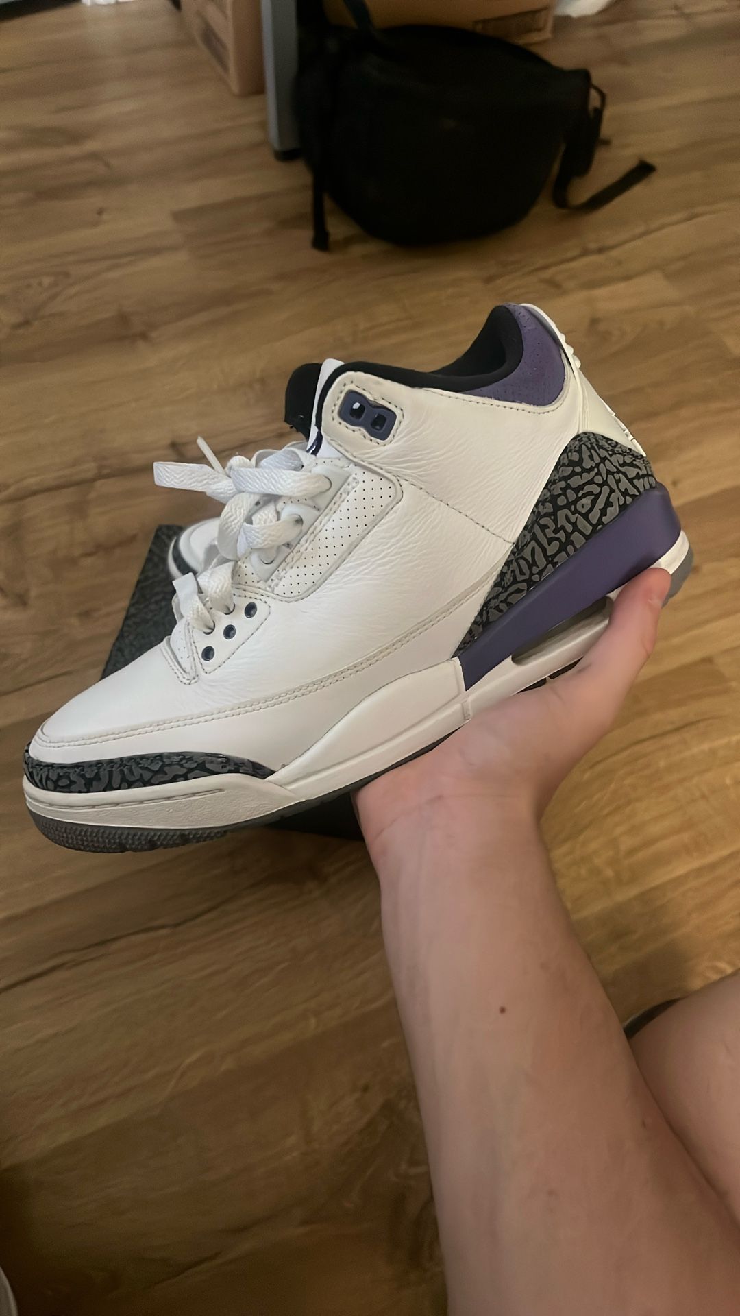 jordan 3 dark iris size 9