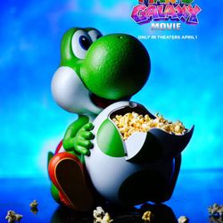 Only 1 left yoshi popcorns sealed mario galaxy movie sealed and 1 blanket 250$