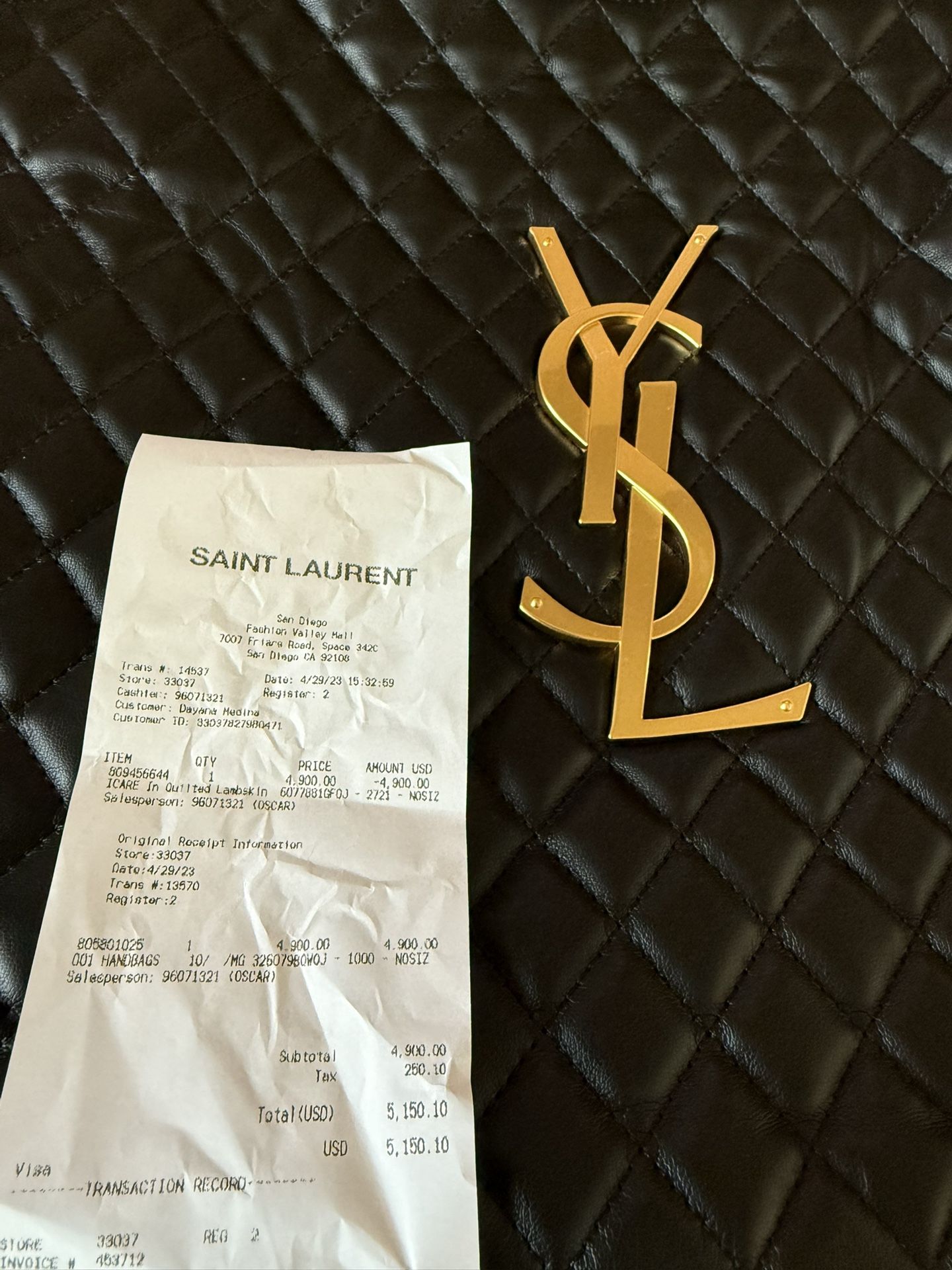 YSL Yves Saint Laurent Icare Tote bag