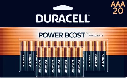 Duracell Coppertop AAA Batteries, 20 Count, 12-Year Shelf Life